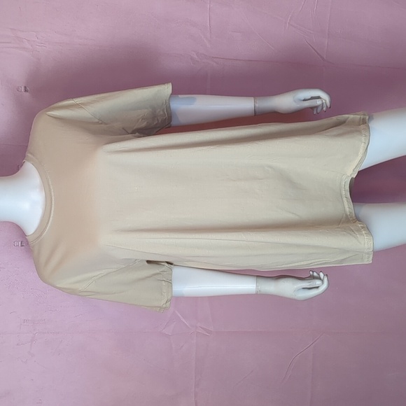 Nasty Gal Easy Does It Short Sleeve Tee Shirt Dress in Sand One Size - Picture 1 of 4